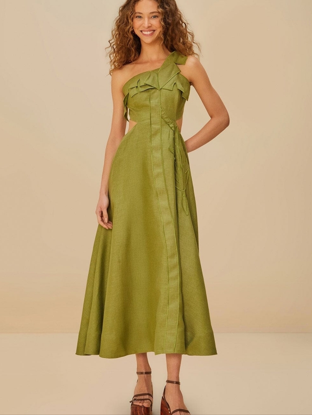 FARM Rio Parm Tree Linen Maxidress - Picture 4 of 5